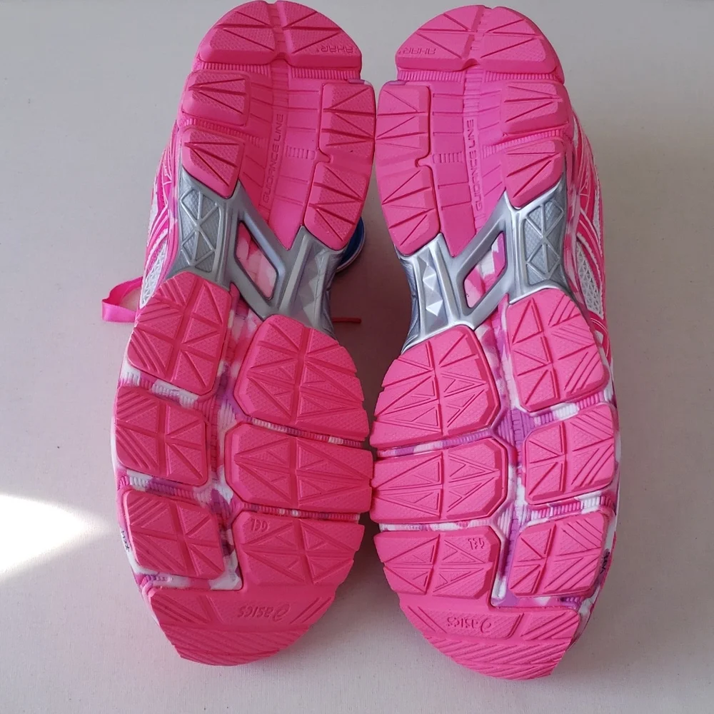 Asics women's 9.5 Breast Cancer Awareness Pink Ribbon GT 1000 3 PR - Picture 4 of 16
